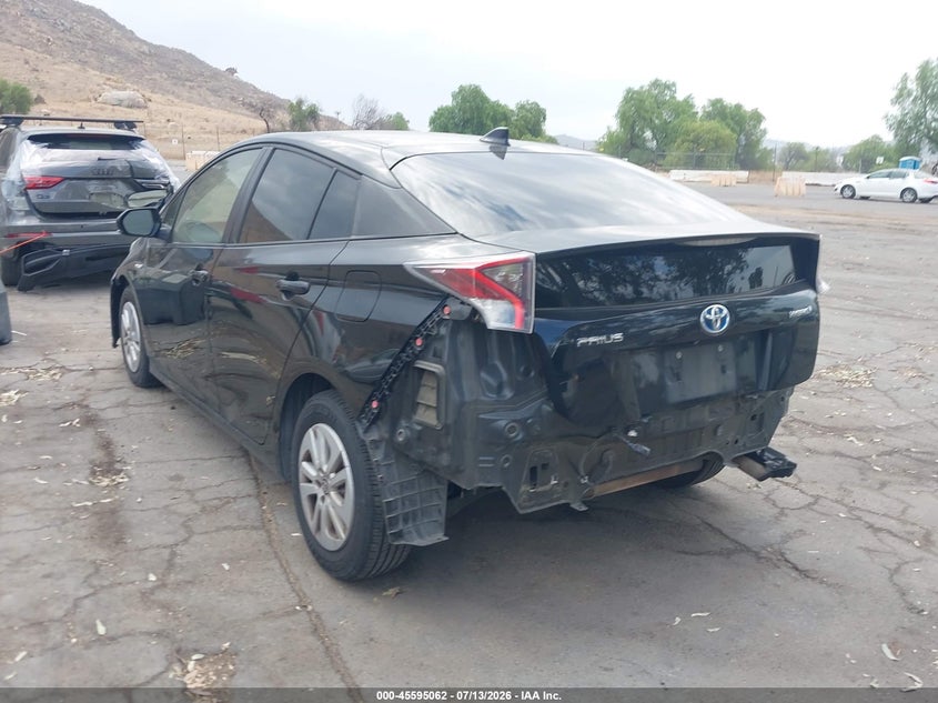 2017 Toyota Prius VIN JTDKBRFUXH3057222 IAAI salvage auction — FRONT & REAR, Salvage (California), sold $1,300 on 2026-07-17 (photo 3)