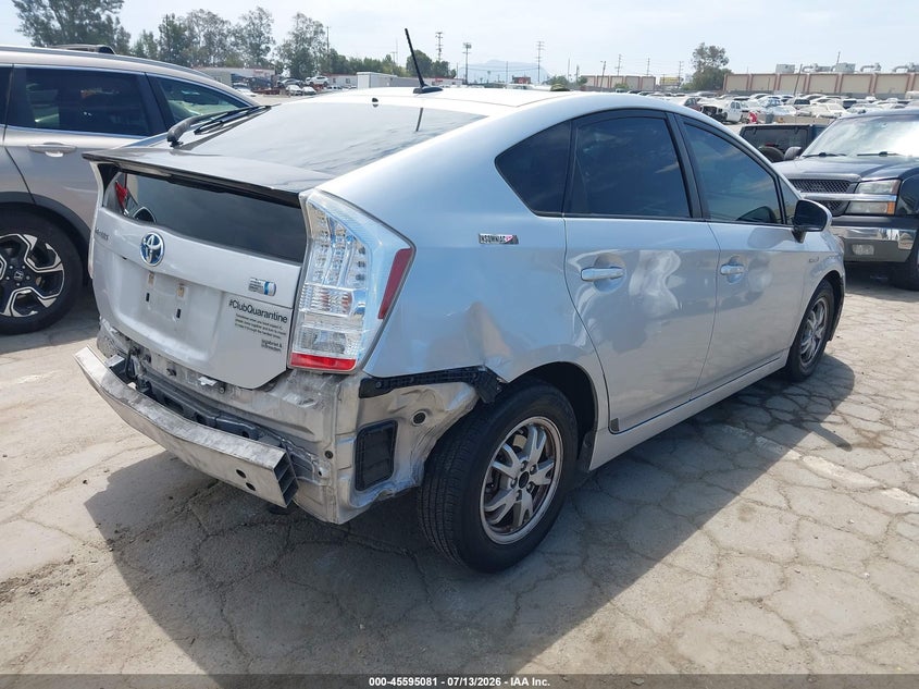 2010 Toyota Prius VIN JTDKN3DU2A0239589 IAAI salvage auction — RIGHT REAR, Salvage (California), sold $1,150 on 2026-07-29 (photo 4)