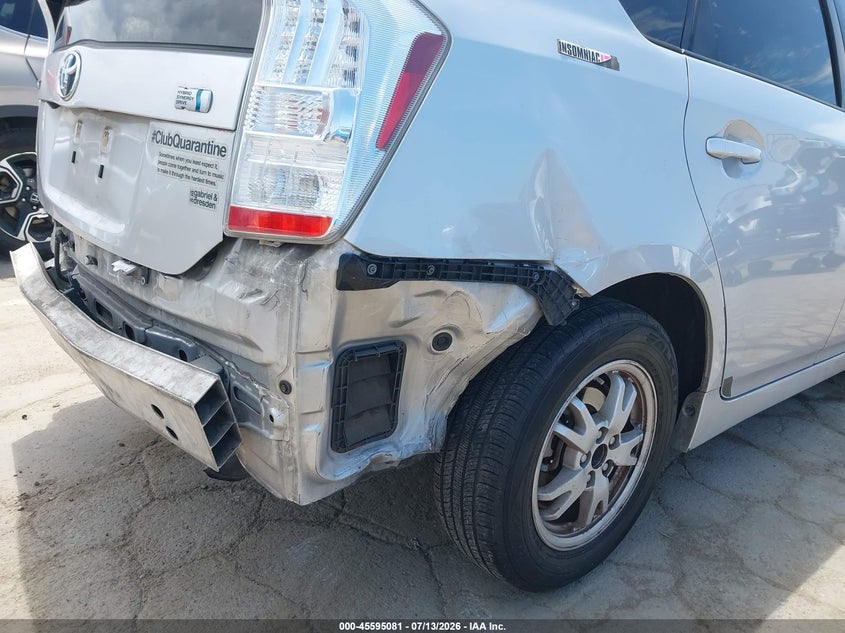 2010 Toyota Prius VIN JTDKN3DU2A0239589 IAAI salvage auction — RIGHT REAR, Salvage (California), sold $1,150 on 2026-07-29 (photo 6)