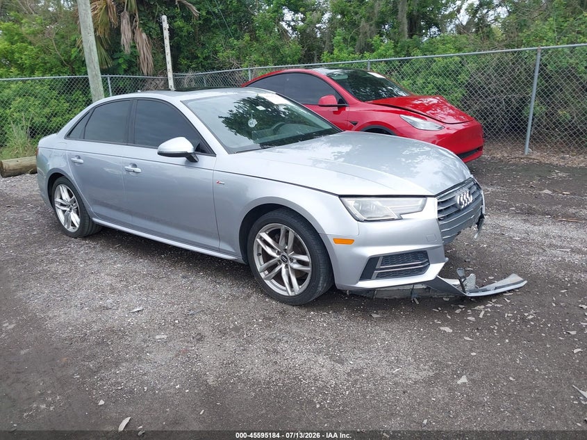 2017 Audi A4 VIN WAUKMAF44HN048738 IAAI salvage auction — FRONT END, Rebuildable (Florida), sold $1,700 on 2026-07-24 (photo 1)