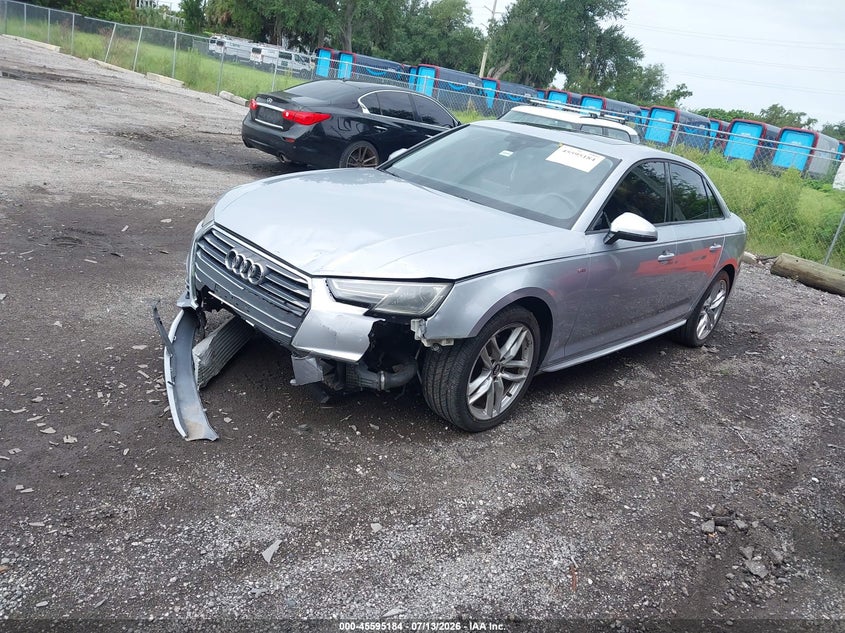 2017 Audi A4 VIN WAUKMAF44HN048738 IAAI salvage auction — FRONT END, Rebuildable (Florida), sold $1,700 on 2026-07-24 (photo 2)
