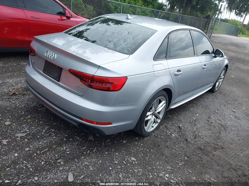 2017 Audi A4 VIN WAUKMAF44HN048738 IAAI salvage auction — FRONT END, Rebuildable (Florida), sold $1,700 on 2026-07-24 (photo 4)