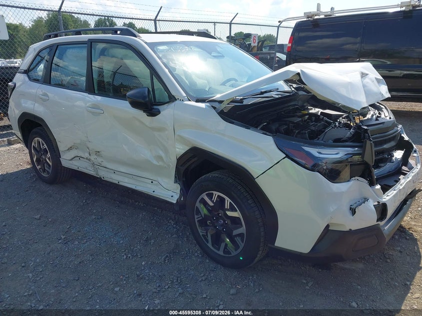 2025 Subaru Forester VIN JF2SLDAC8SH510070 IAAI salvage auction — FRONT END, Salvage Title, sold $3,200 on 2026-08-23 (photo 1)