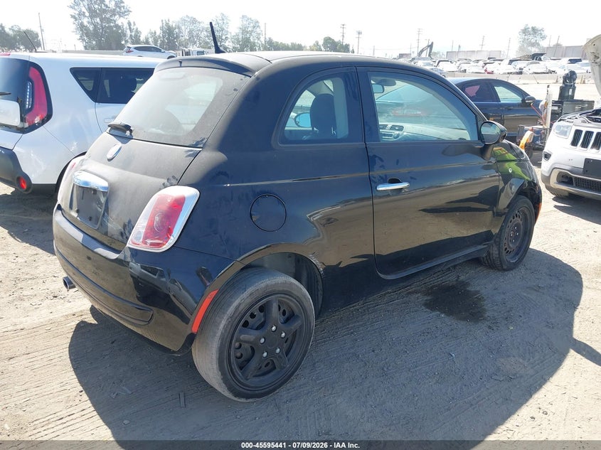 2014 Fiat 500 VIN 3C3CFFARXET294050 IAAI salvage auction — UNKNOWN, Clear - Dealer Only (California), sold $900 on 2026-07-29 (photo 4)