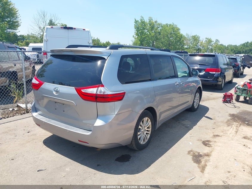 2016 Toyota Sienna VIN 5TDYK3DC2GS709071 IAAI salvage auction — HAIL, Salvage Title, sold $2,800 on 2026-07-28 (photo 4)