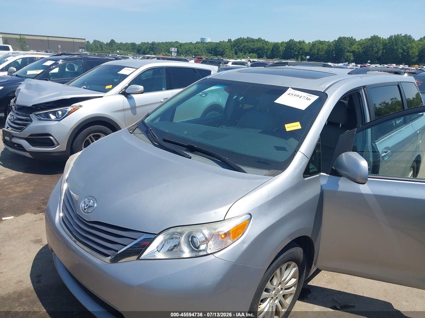 2016 Toyota Sienna VIN 5TDYK3DC2GS709071 IAAI salvage auction — HAIL, Salvage Title, sold $2,800 on 2026-07-28 (photo 6)