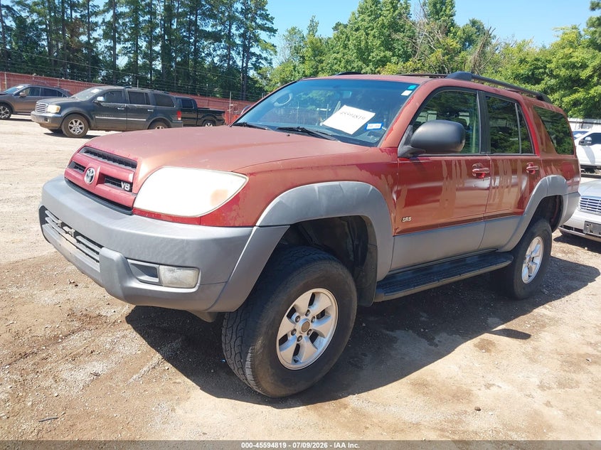 2003 Toyota 4runner VIN JTEZT14R738001015 IAAI salvage auction — NORMAL WEAR, Original (Texas), sold $25 on 2026-07-30 (photo 2)