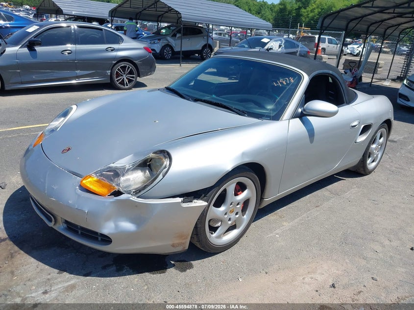 2002 Porsche Boxster VIN WP0CB29862U661555 IAAI salvage auction — FRONT END, Salvage (Connecticut), sold $2,050 on 2026-07-23 (photo 2)