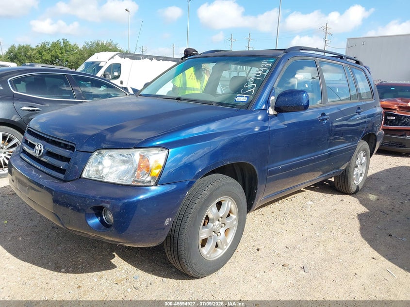 2007 Toyota Highlander VIN JTEGD21A570160547 IAAI salvage auction — NORMAL WEAR, Original (Texas), sold $1,800 on 2026-07-16 (photo 2)