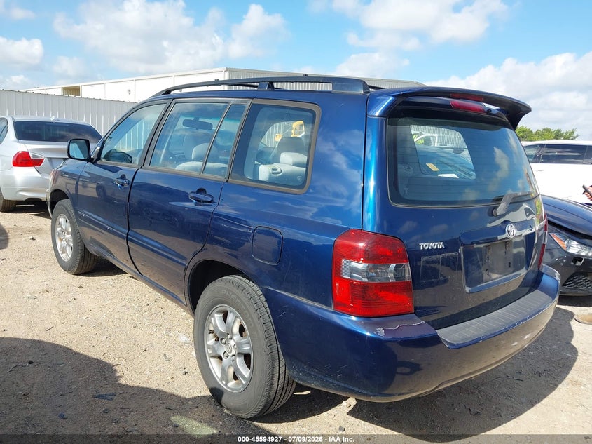 2007 Toyota Highlander VIN JTEGD21A570160547 IAAI salvage auction — NORMAL WEAR, Original (Texas), sold $1,800 on 2026-07-16 (photo 3)