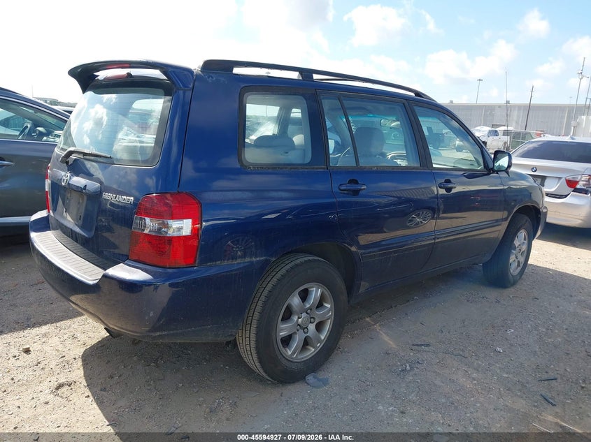 2007 Toyota Highlander VIN JTEGD21A570160547 IAAI salvage auction — NORMAL WEAR, Original (Texas), sold $1,800 on 2026-07-16 (photo 4)