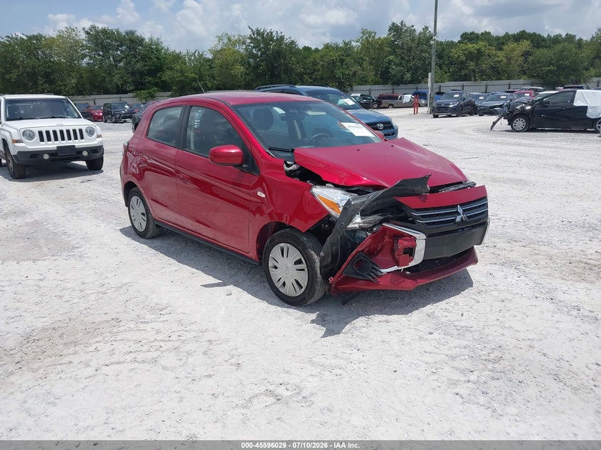 2024 Mitsubishi Mirage VIN ML32AUHJ9RH018105 IAAI salvage auction — RIGHT FRONT, Salvage Title, sold $2,125 on 2026-07-15 (photo 1)
