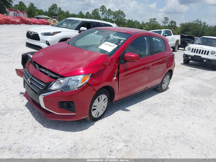 2024 Mitsubishi Mirage VIN ML32AUHJ9RH018105 IAAI salvage auction — RIGHT FRONT, Salvage Title, sold $2,125 on 2026-07-15 (photo 2)