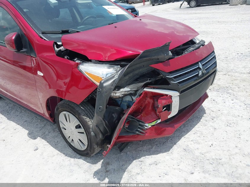2024 Mitsubishi Mirage VIN ML32AUHJ9RH018105 IAAI salvage auction — RIGHT FRONT, Salvage Title, sold $2,125 on 2026-07-15 (photo 6)