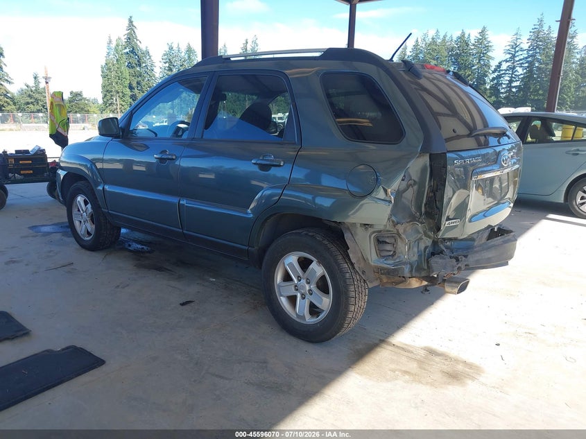 2009 Kia Sportage VIN KNDJE723297638597 IAAI salvage auction — REAR END, Bill Of Sale (Washington), sold $25 on 2026-07-29 (photo 3)