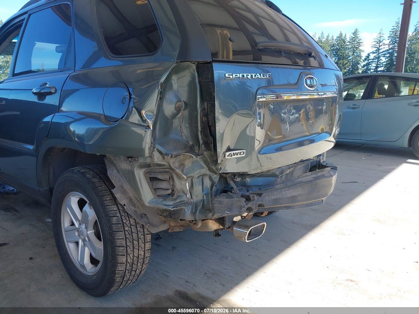 2009 Kia Sportage VIN KNDJE723297638597 IAAI salvage auction — REAR END, Bill Of Sale (Washington), sold $25 on 2026-07-29 (photo 6)