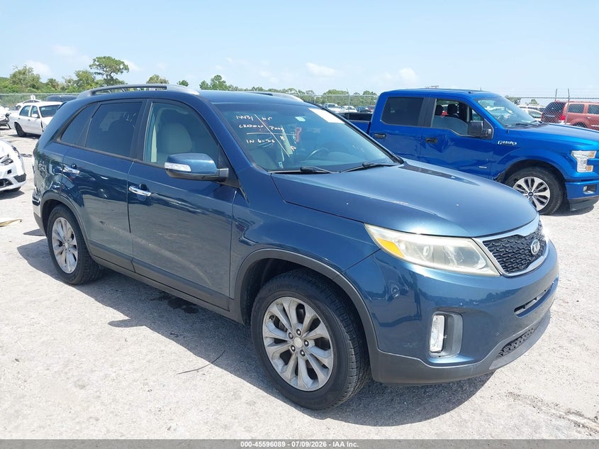 2014 Kia Sorento VIN 5XYKU4A78EG534039 IAAI salvage auction — LEFT REAR, Salvage Title, sold $1,300 on 2026-07-23 (photo 1)