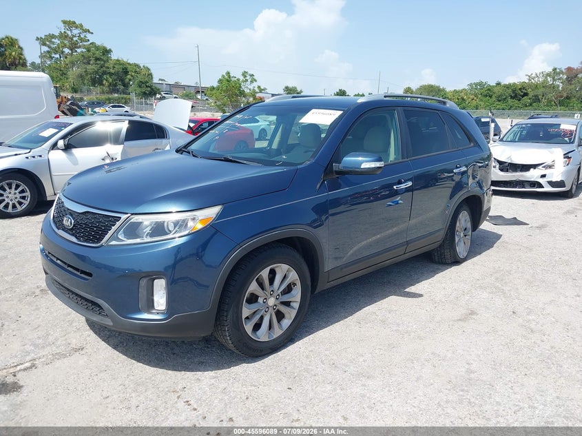 2014 Kia Sorento VIN 5XYKU4A78EG534039 IAAI salvage auction — LEFT REAR, Salvage Title, sold $1,300 on 2026-07-23 (photo 2)