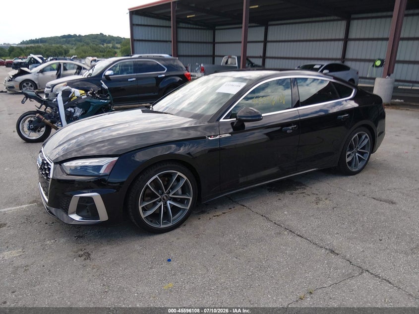 2022 Audi A5 VIN WAUEACF54NA022539 IAAI salvage auction — RIGHT SIDE, Salvage (Missouri), sold $9,900 on 2026-07-30 (photo 2)