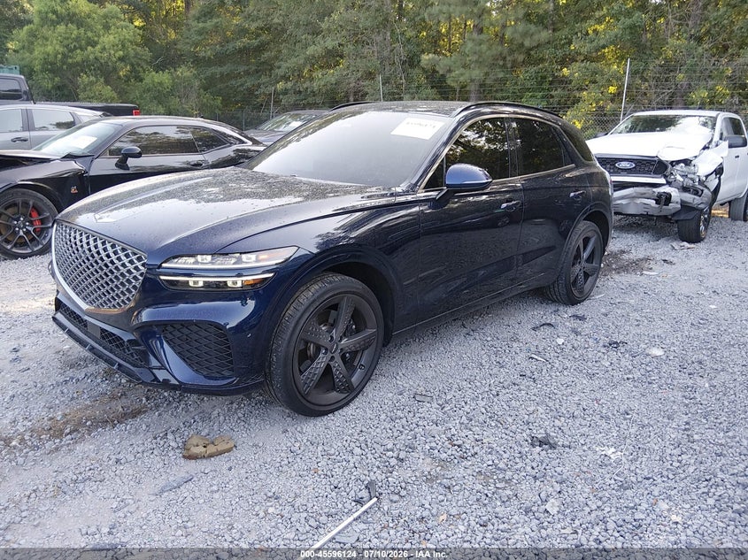 2023 Genesis Gv70 VIN KMUMCDTC4PU098553 IAAI salvage auction — SIDE, Salvage Title, sold $16,300 on 2026-10-12 (photo 2)