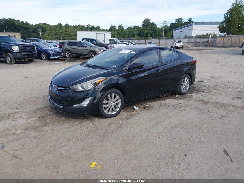 2014 Hyundai Elantra VIN KMHDH4AE2EU029152 IAAI salvage auction — FRONT END, Original (New Hampshire), sold $300 on 2026-07-15 (photo 2)