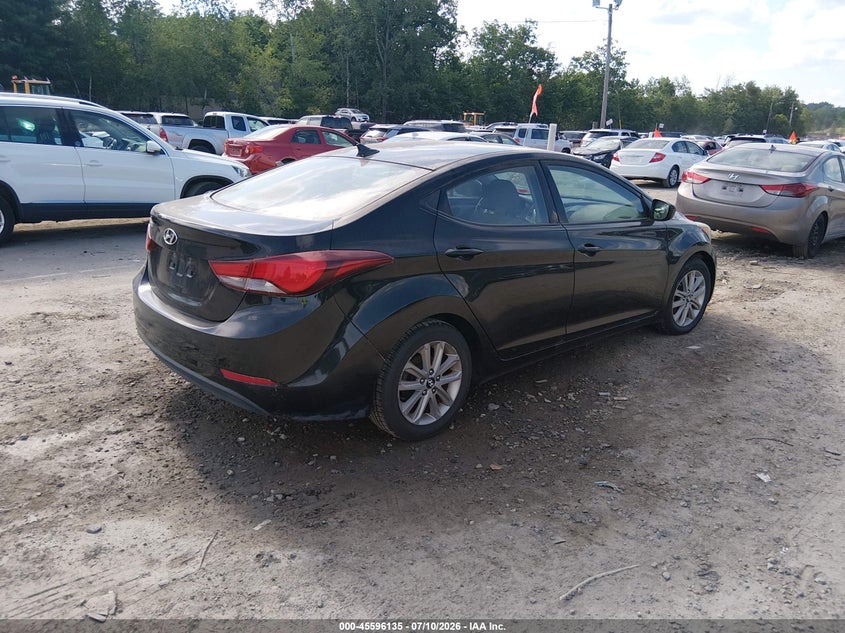 2014 Hyundai Elantra VIN KMHDH4AE2EU029152 IAAI salvage auction — FRONT END, Original (New Hampshire), sold $300 on 2026-07-15 (photo 4)