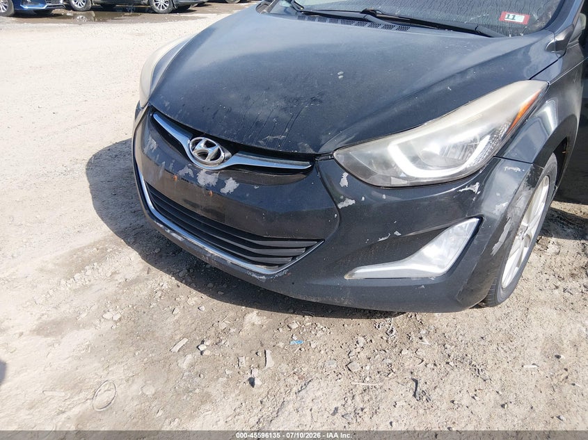 2014 Hyundai Elantra VIN KMHDH4AE2EU029152 IAAI salvage auction — FRONT END, Original (New Hampshire), sold $300 on 2026-07-15 (photo 6)
