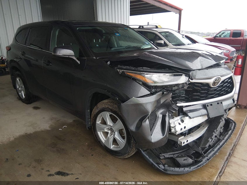2020 Toyota Highlander VIN 5TDCZRBH0LS006313 IAAI salvage auction — FRONT END, Salvage (Texas), sold $3,550 on 2026-07-24 (photo 1)