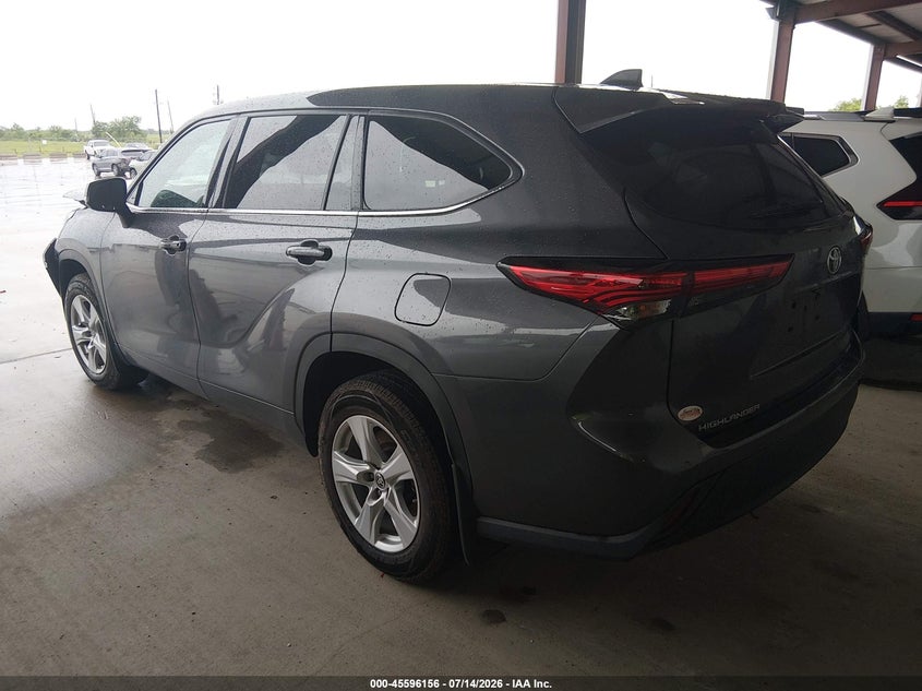 2020 Toyota Highlander VIN 5TDCZRBH0LS006313 IAAI salvage auction — FRONT END, Salvage (Texas), sold $3,550 on 2026-07-24 (photo 3)
