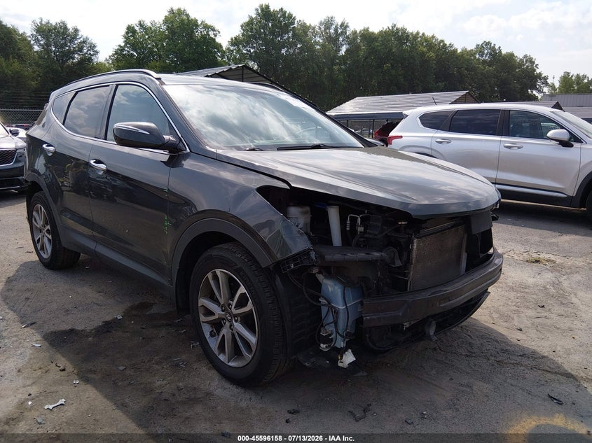 2014 Hyundai Santa fe VIN 5XYZUDLA9EG150603 IAAI salvage auction — FRONT & REAR, Salvage (Connecticut), sold $1,150 on 2026-07-30 (photo 1)