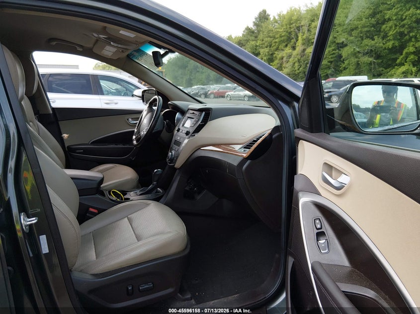 2014 Hyundai Santa fe VIN 5XYZUDLA9EG150603 IAAI salvage auction — FRONT & REAR, Salvage (Connecticut), sold $1,150 on 2026-07-30 (photo 5)