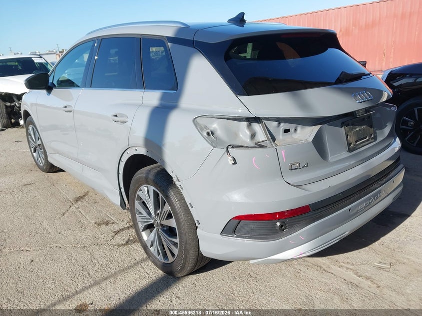 2023 Audi Q4 e-tron VIN WA1ACBFZ7PP057708 IAAI salvage auction — REAR END, Salvage Title, sold $14,400 on 2026-09-06 (photo 3)