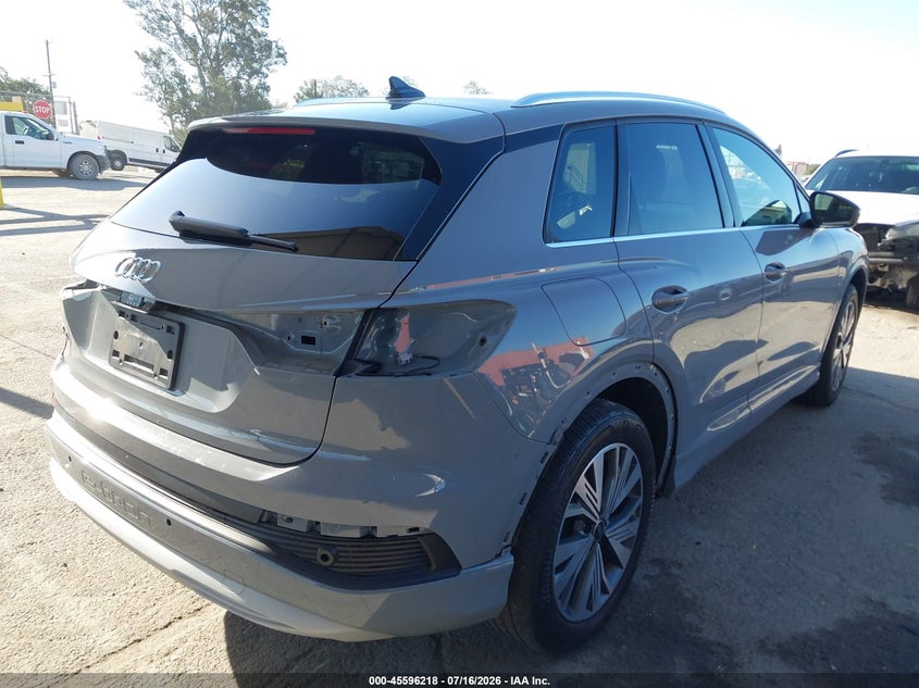 2023 Audi Q4 e-tron VIN WA1ACBFZ7PP057708 IAAI salvage auction — REAR END, Salvage Title, sold $14,400 on 2026-09-06 (photo 4)