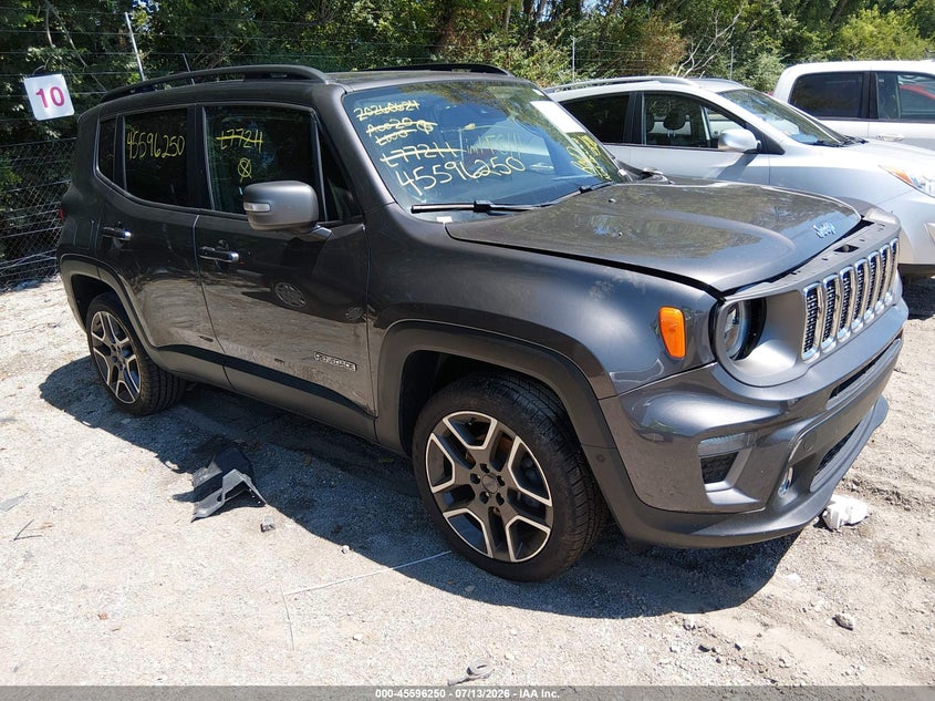 2020 Jeep Renegade VIN ZACNJBD13LPL77211 IAAI salvage auction — LEFT FRONT, Salvage (Indiana), sold $75 on 2026-07-29 (photo 1)