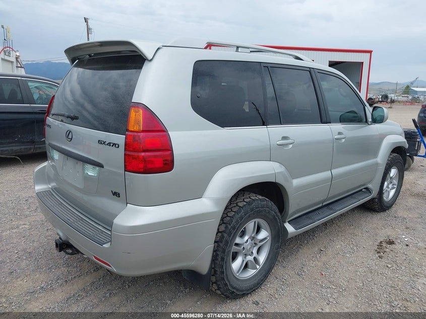 2004 Lexus Gx 470 VIN JTJBT20X240035537 IAAI salvage auction — LEFT FRONT, Clear (Montana), sold $3,650 on 2026-08-02 (photo 4)