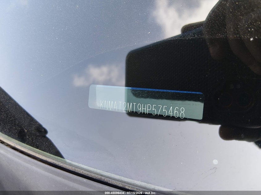 2017 Nissan Rogue VIN KNMAT2MT9HP575468 IAAI salvage auction — ALL OVER, Original (Texas), sold $1,875 on 2026-07-27 (photo 9)