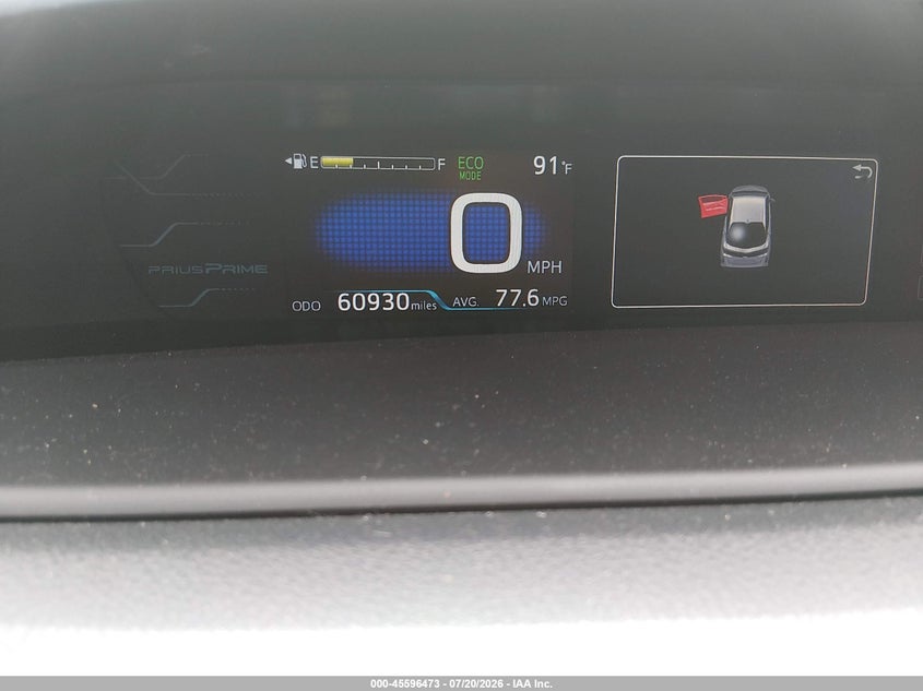 2019 Toyota Prius VIN JTDKARFP7K3108387 IAAI salvage auction — FRONT END, Salvage (California), sold $3,950 on 2026-07-28 (photo 7)