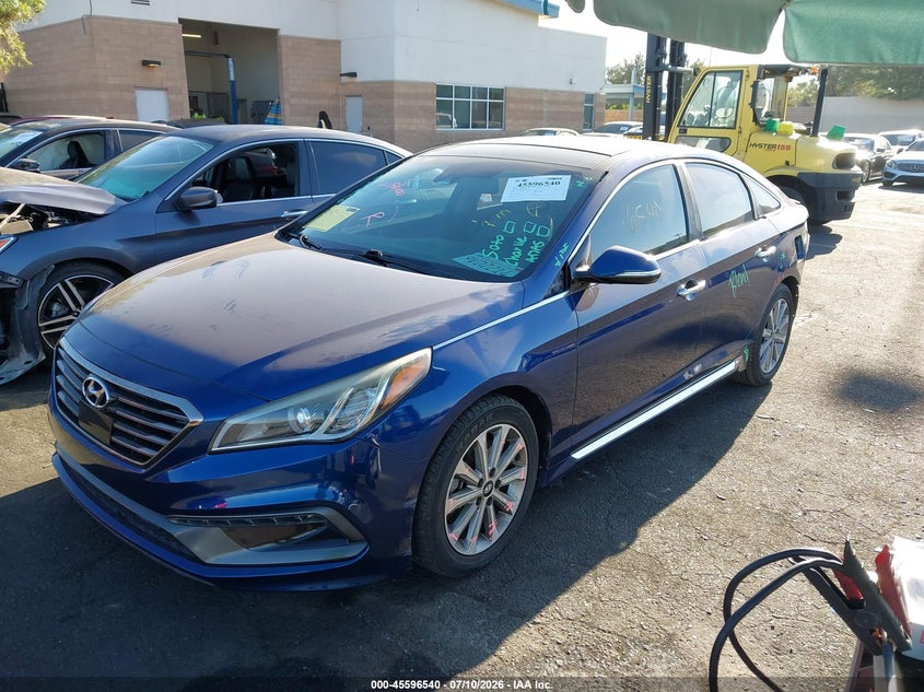 2016 Hyundai Sonata VIN 5NPE34AF8GH346365 IAAI salvage auction — REAR END, Salvage Title, sold $2,475 on 2026-07-31 (photo 2)
