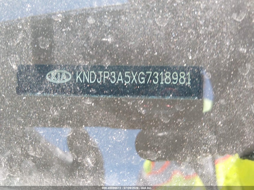 2016 Kia Soul VIN KNDJP3A5XG7318981 IAAI salvage auction — FRONT END, Salvage (California), sold $800 on 2026-07-29 (photo 9)