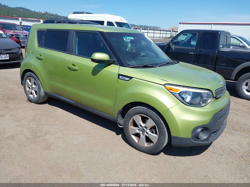 2018 Kia Soul VIN KNDJN2A2XJ7902097 IAAI salvage auction — NORMAL WEAR, Clear (Montana), sold $25 on 2026-07-28 (photo 1)