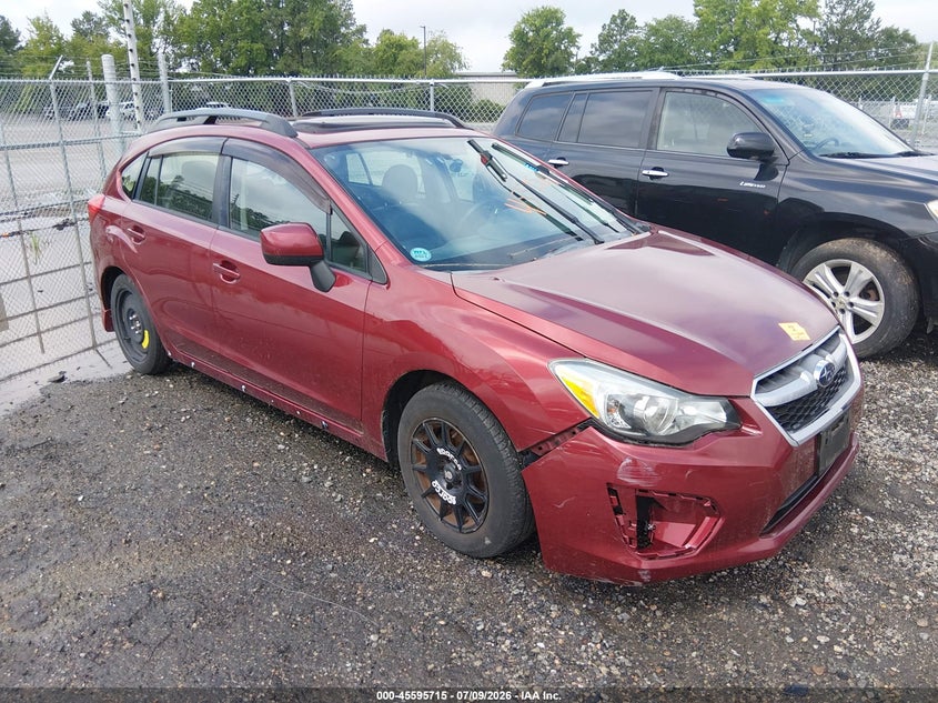 2012 Subaru Impreza VIN JF1GPAS60CH240887 IAAI salvage auction — NORMAL WEAR, Clear (Virginia), sold $375 on 2026-07-24 (photo 1)