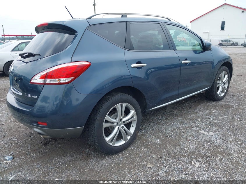 2011 Nissan Murano VIN JN8AZ1MW2BW173926 IAAI salvage auction — NORMAL WEAR, Clear (Pennsylvania), sold $275 on 2026-07-15 (photo 4)