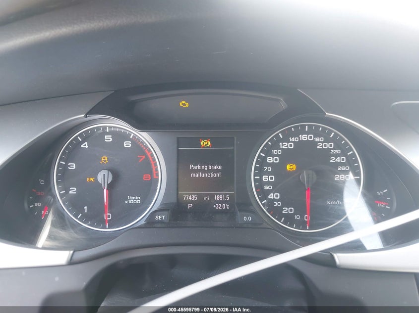 2012 Audi A4 VIN WAUKFCFL2CN014383 IAAI salvage auction — NORMAL WEAR, Clear - Dealer Only (California), sold $1,525 on 2026-07-15 (photo 7)