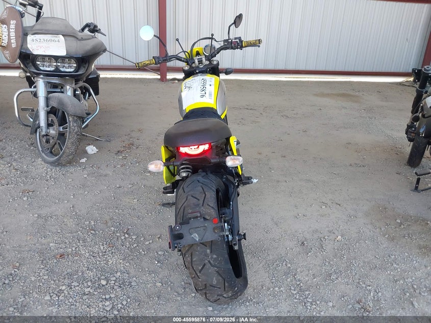 2016 Ducati Scrambler VIN ZDM15ANM2GB014296 IAAI salvage auction — REAR END, Wait Title, sold $1,150 on 2026-08-18 (photo 6)