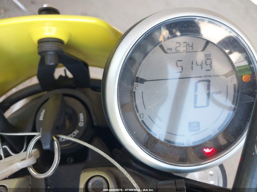 2016 Ducati Scrambler VIN ZDM15ANM2GB014296 IAAI salvage auction — REAR END, Wait Title, sold $1,150 on 2026-08-18 (photo 7)