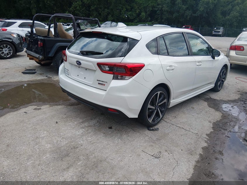 2022 Subaru Impreza VIN 4S3GTAM61N3729026 IAAI salvage auction — HAIL, Salvage (Kansas), sold $9,500 on 2026-08-23 (photo 4)