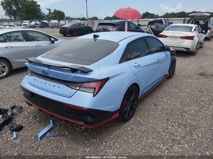 2026 Hyundai Elantra n VIN KMHLW4DK0TU041333 IAAI salvage auction — FRONT END, Salvage Title, sold $9,500 on 2026-08-07 (photo 4)