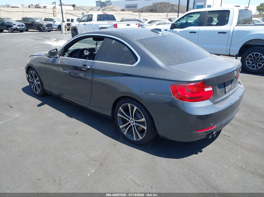 2014 BMW 2er VIN WBA1F5C53EV255725 IAAI salvage auction — LEFT FRONT, Salvage Certificate (California), sold $525 on 2026-07-24 (photo 3)
