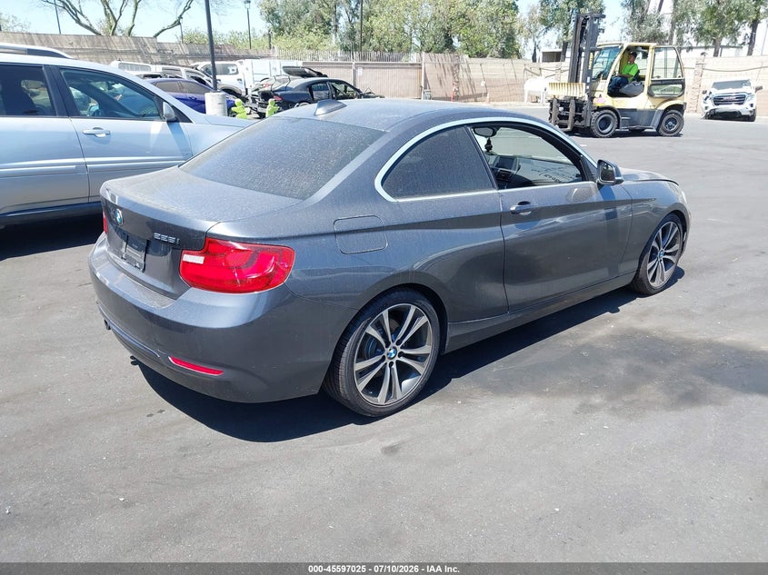 2014 BMW 2er VIN WBA1F5C53EV255725 IAAI salvage auction — LEFT FRONT, Salvage Certificate (California), sold $525 on 2026-07-24 (photo 4)