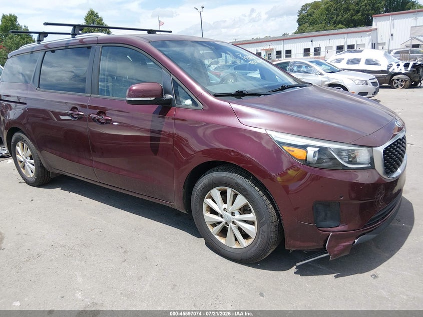 2017 Kia SEDONA VIN KNDMB5C12H6300872 IAAI salvage auction — NORMAL WEAR, Clear-Dealer Only (North Carolina), sold $1,050 on 2026-07-29 (photo 1)